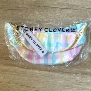 NWT Stoney Clover Lane rainbow Gingham am fanny pack
